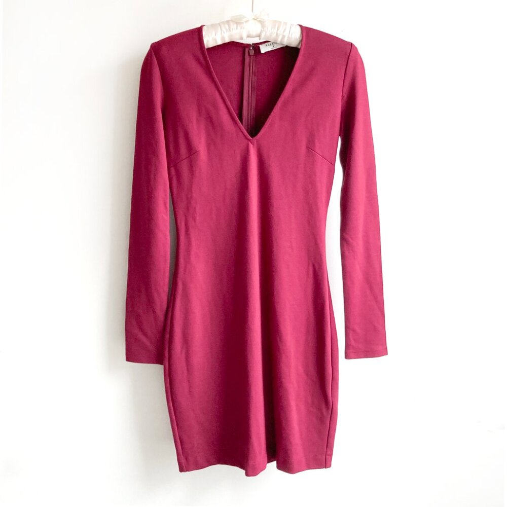 Babaton Aritzia V-Neck Bodycon Dress